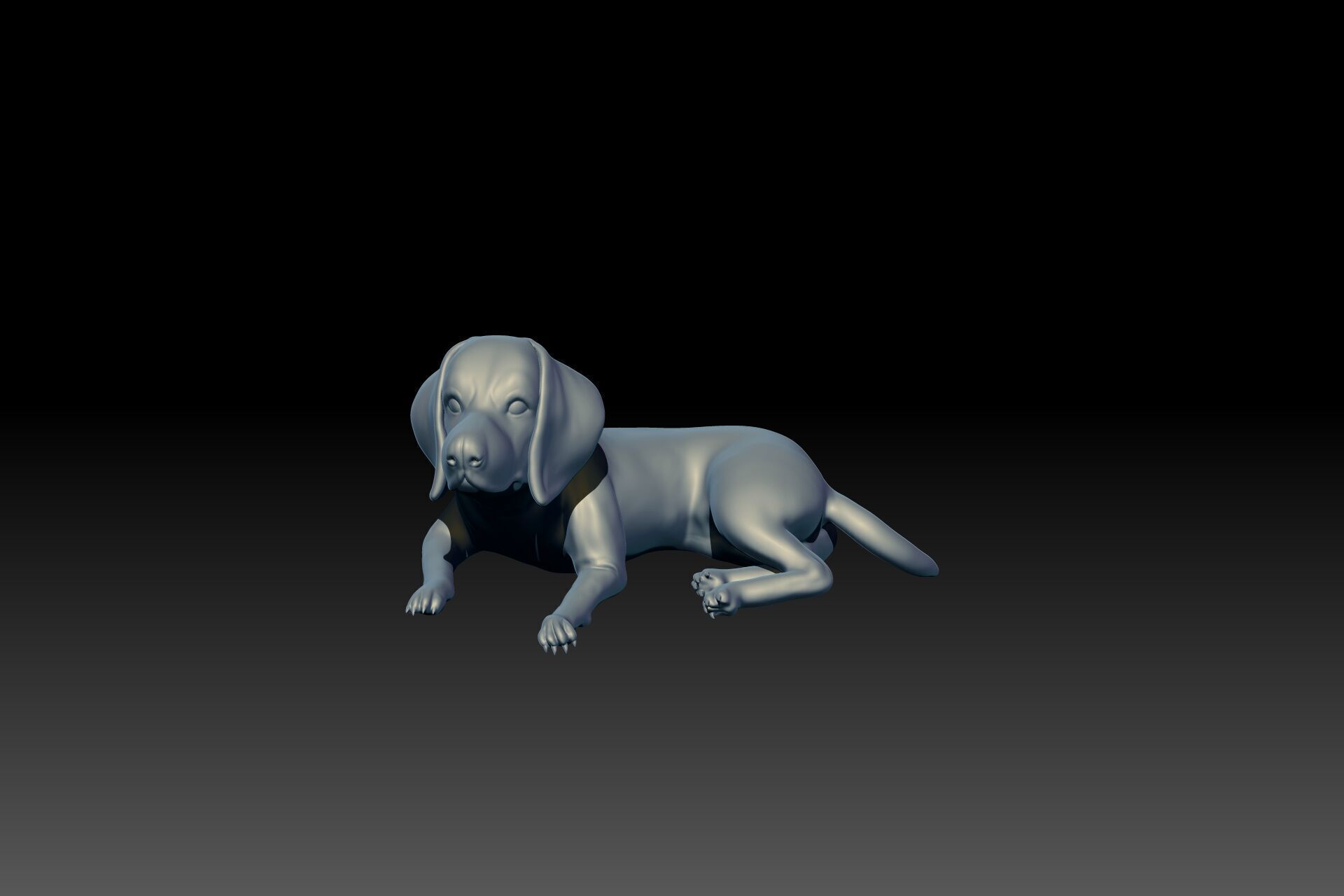 Beaglier Dog 3D Printable Digital Model 3D print model_1
