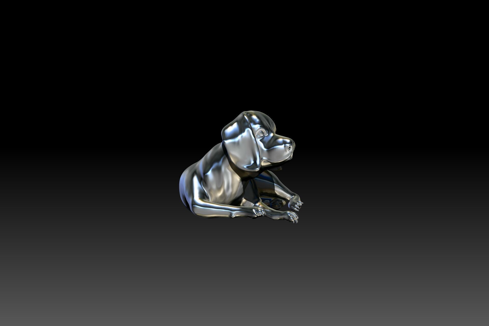 Beaglier Dog 3D Printable Digital Model 3D print model_3