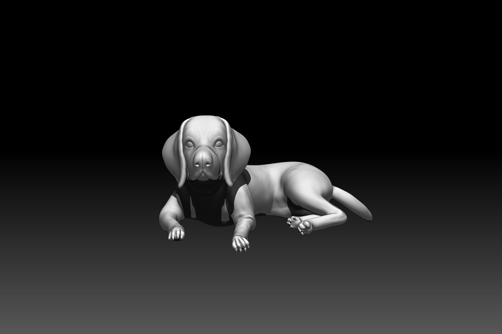 Beaglier Dog 3D Printable Digital Model 3D print model_2