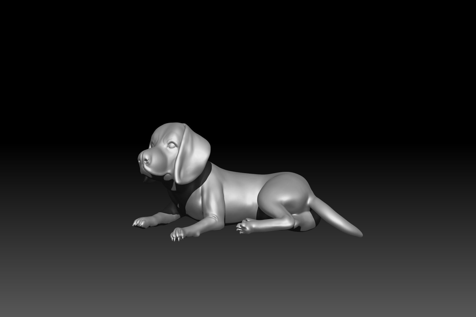Beaglier Dog 3D Printable Digital Model 3D print model_5