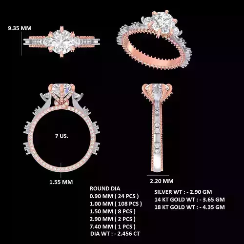 TOW TONE DIAMOND RING