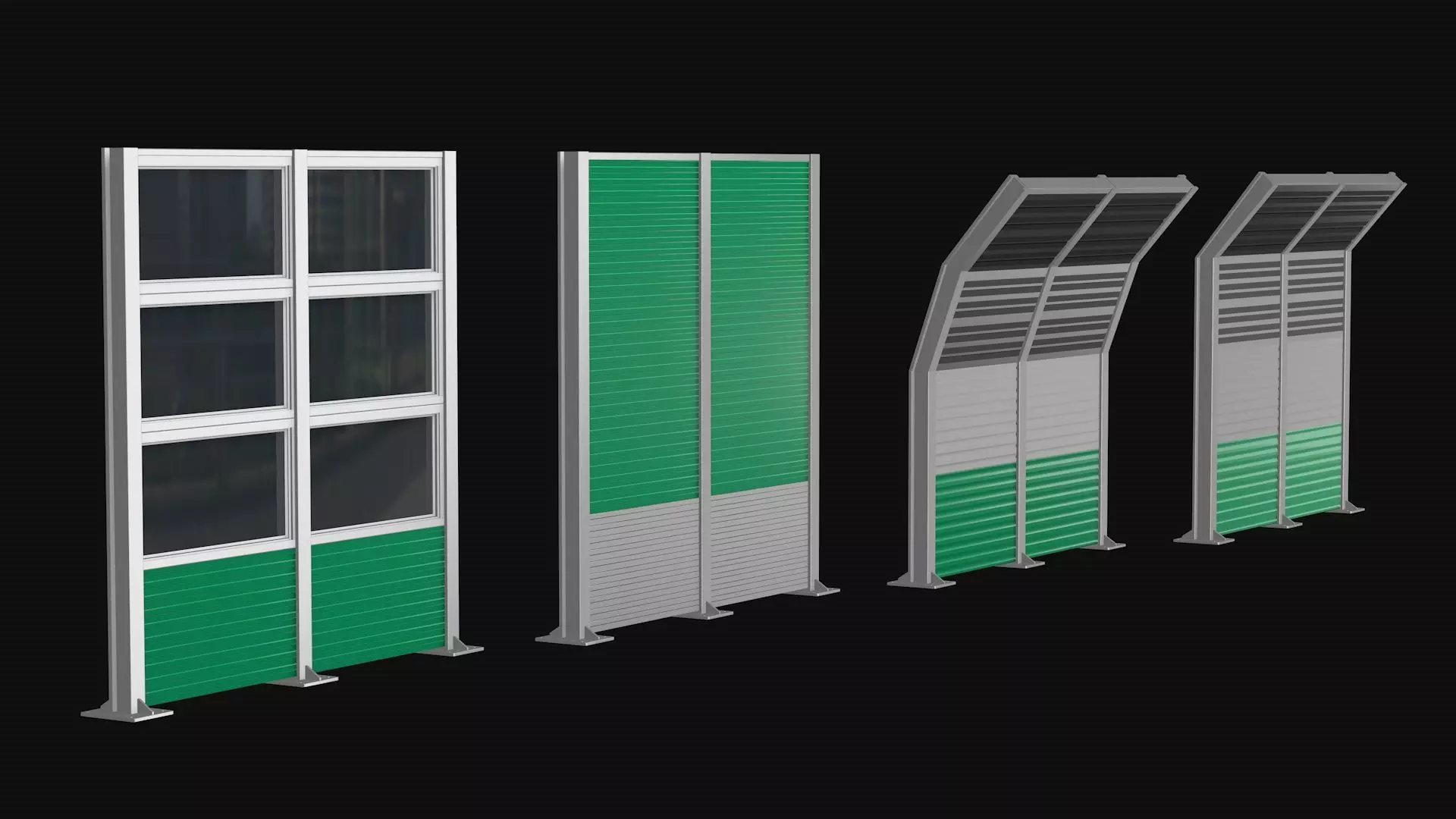 Noise absorbing fencing 3D model
