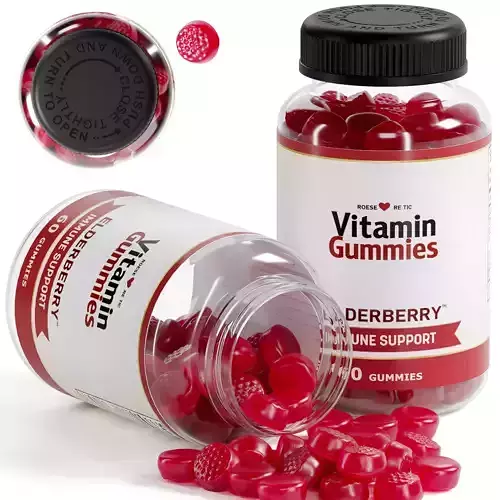 Gummy Supplement Bottle Elderberry