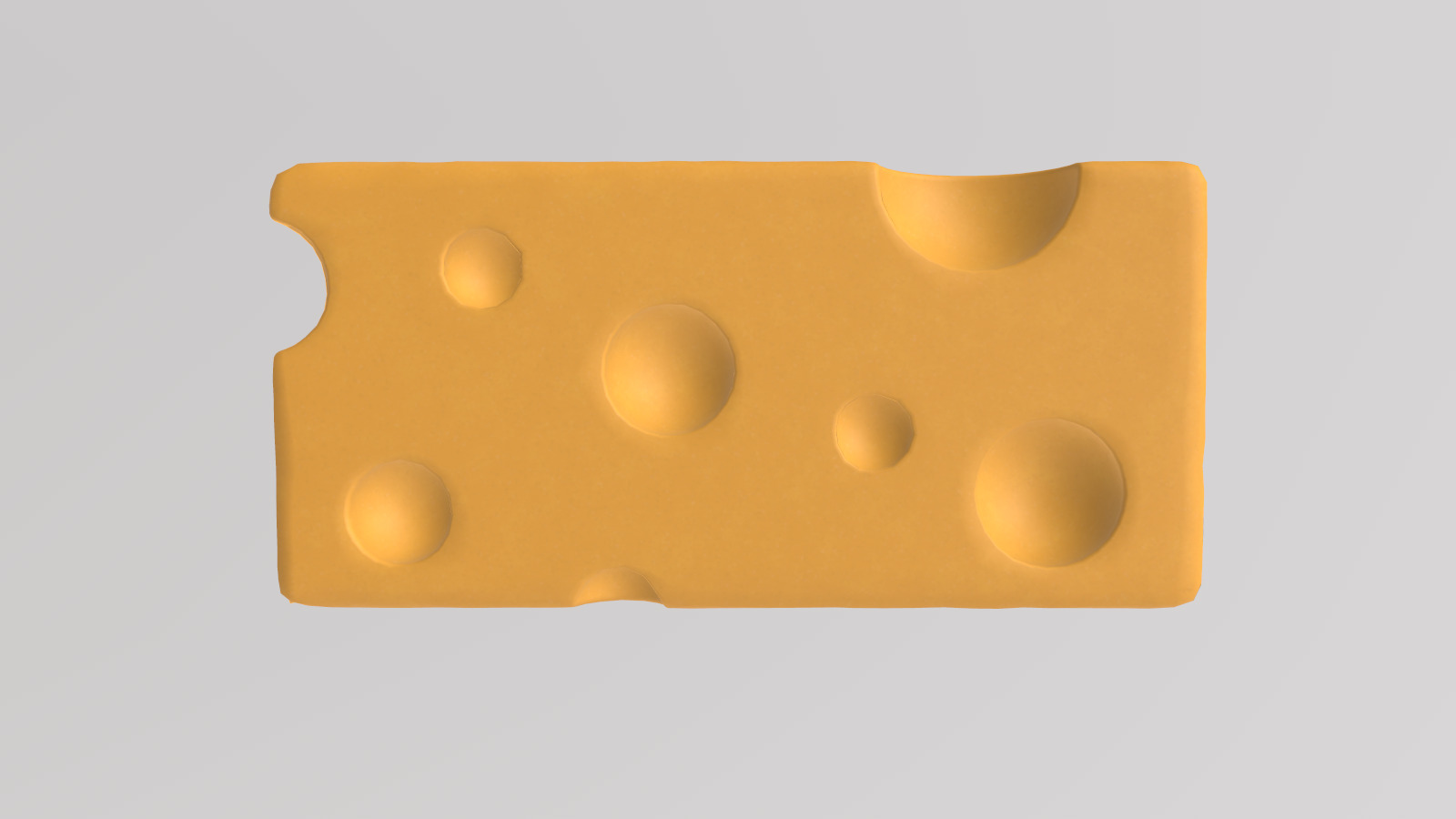 Stylized Low-Poly Cheese Low-poly 3D model_11
