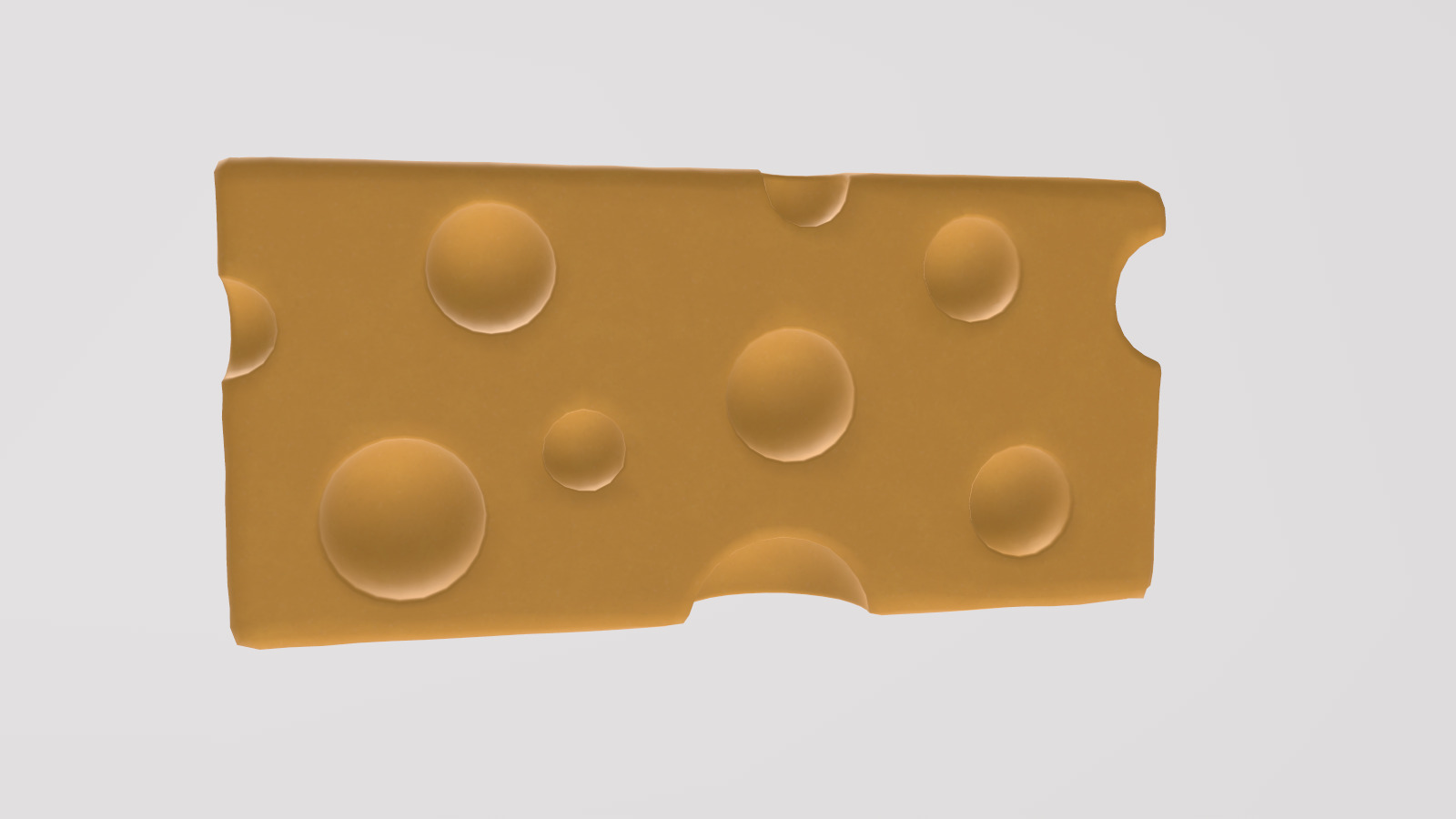 Stylized Low-Poly Cheese Low-poly 3D model_13