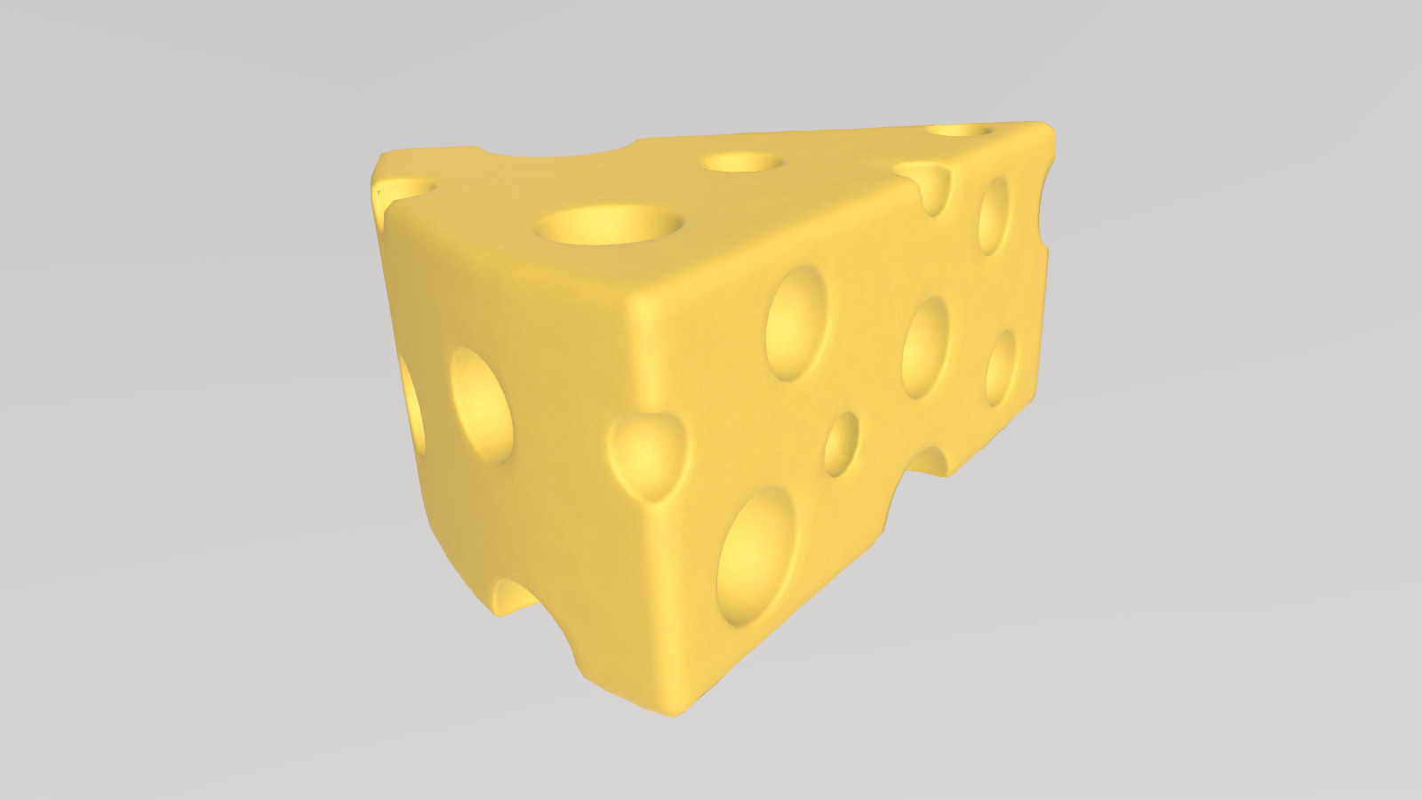 Stylized Low-Poly Cheese Low-poly 3D model_8