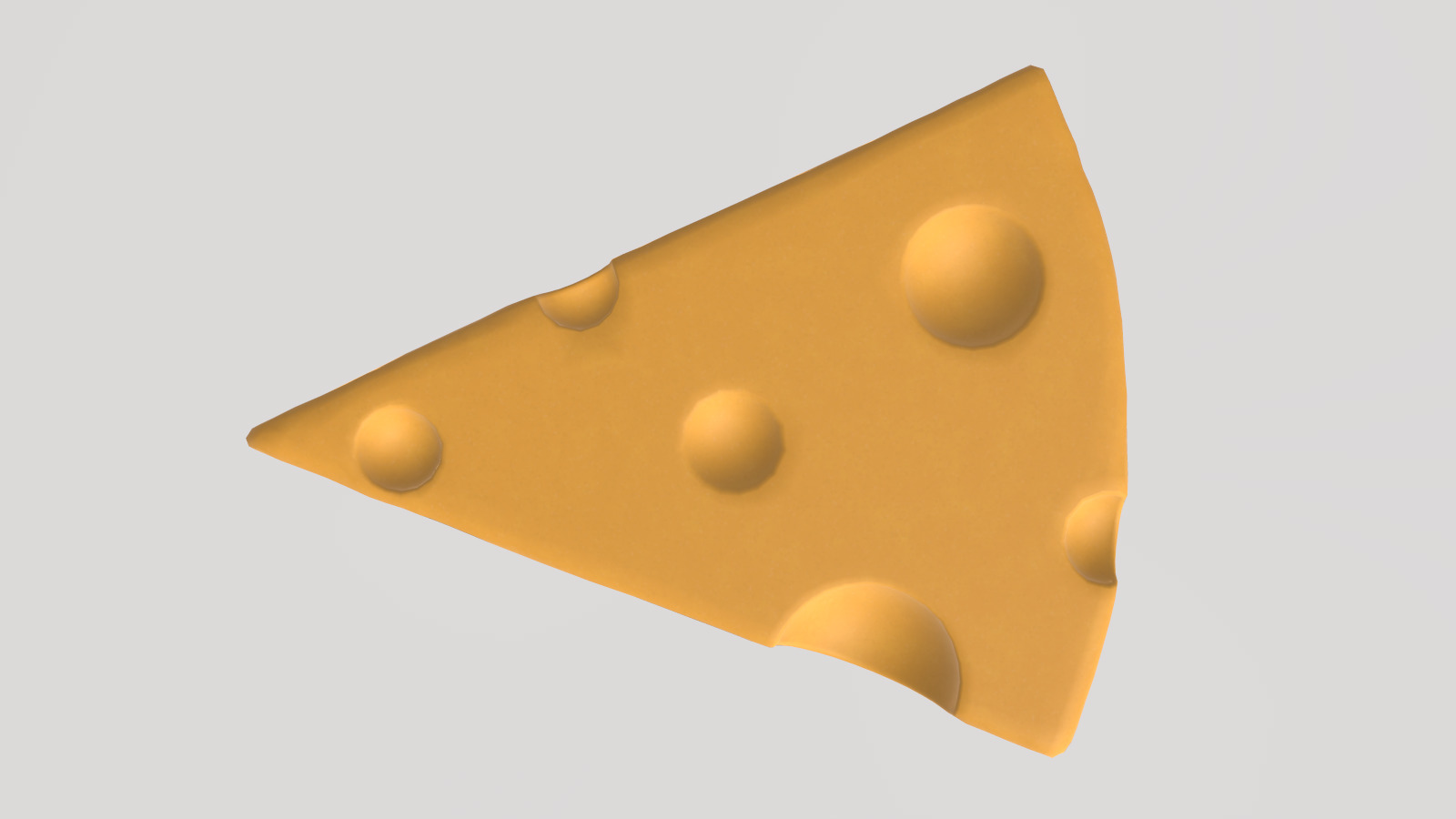 Stylized Low-Poly Cheese Low-poly 3D model_10