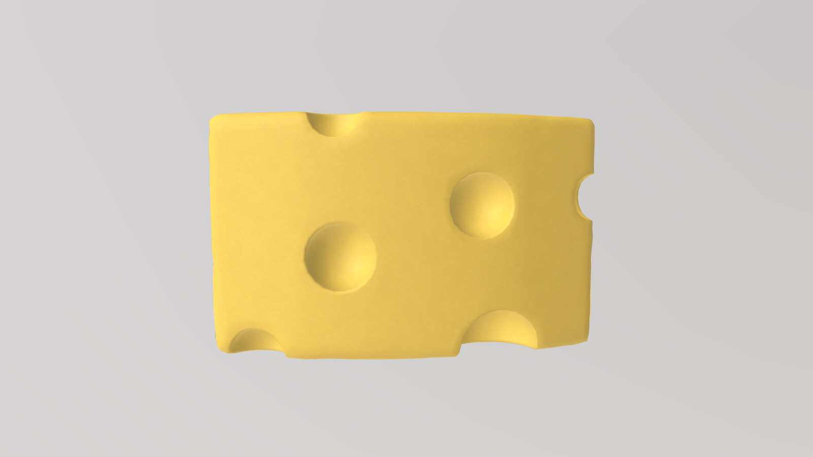 Stylized Low-Poly Cheese Low-poly 3D model_5