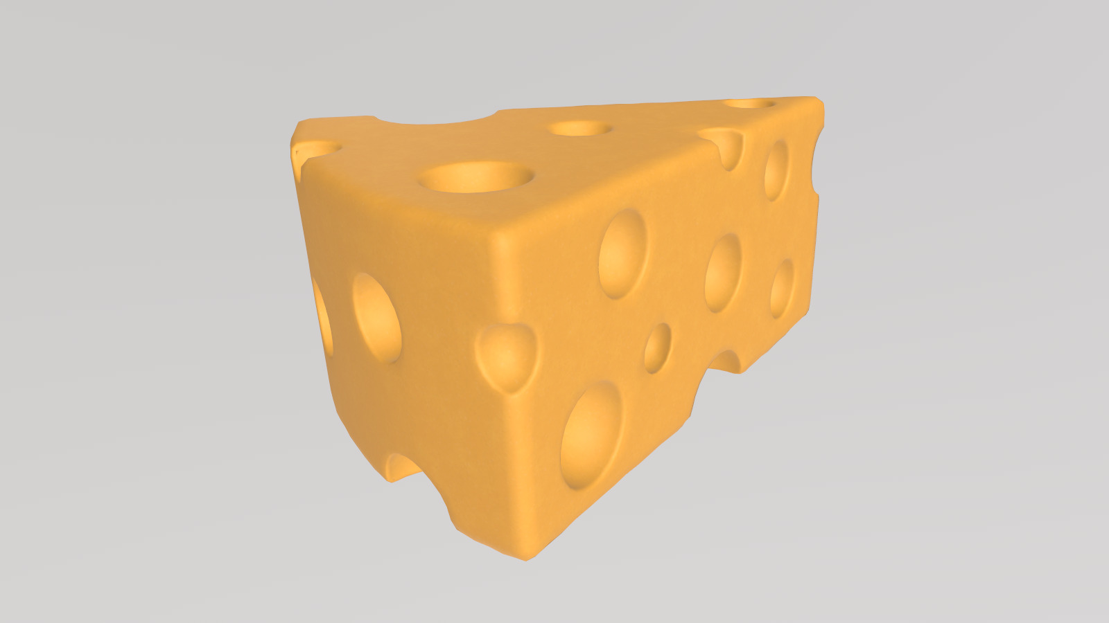 Stylized Low-Poly Cheese Low-poly 3D model_15