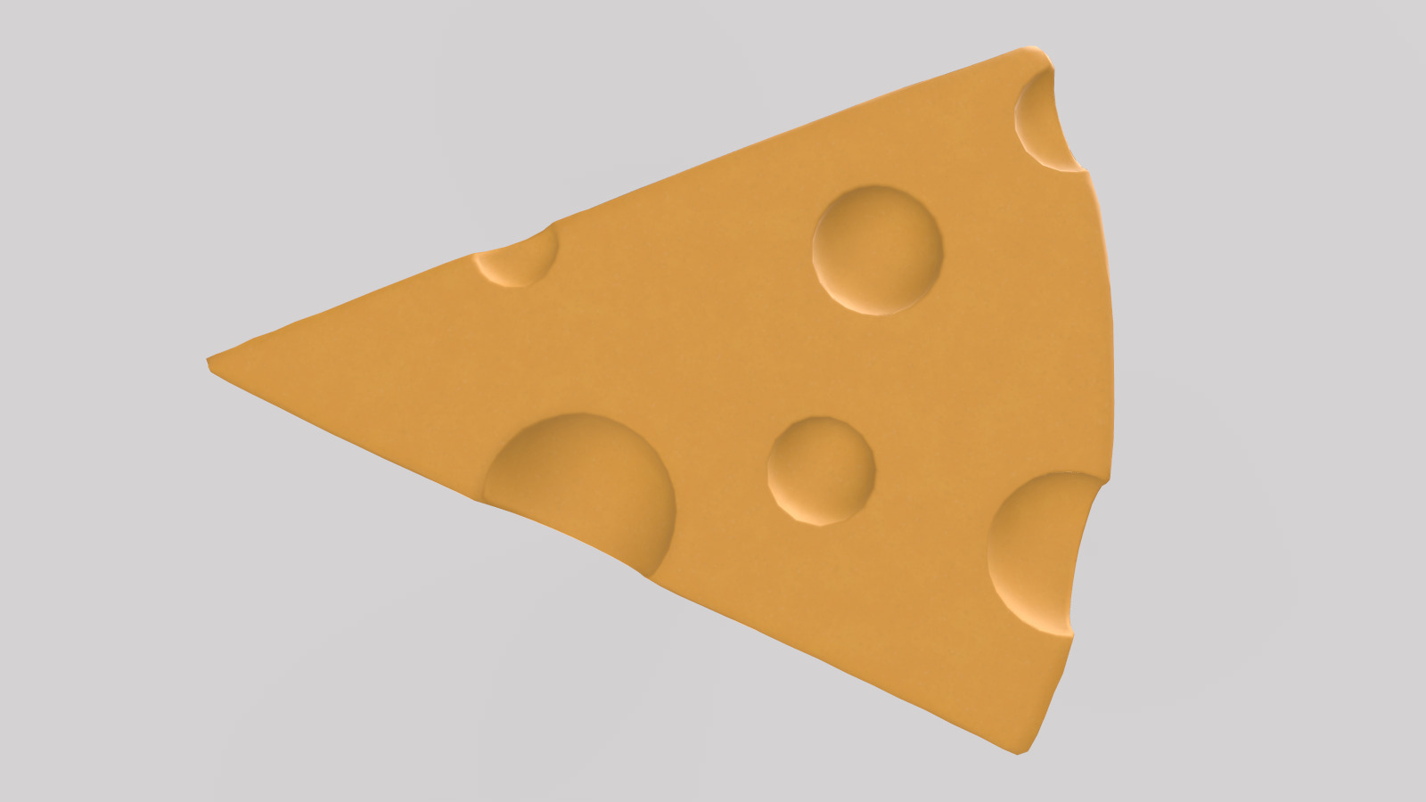 Stylized Low-Poly Cheese Low-poly 3D model_14