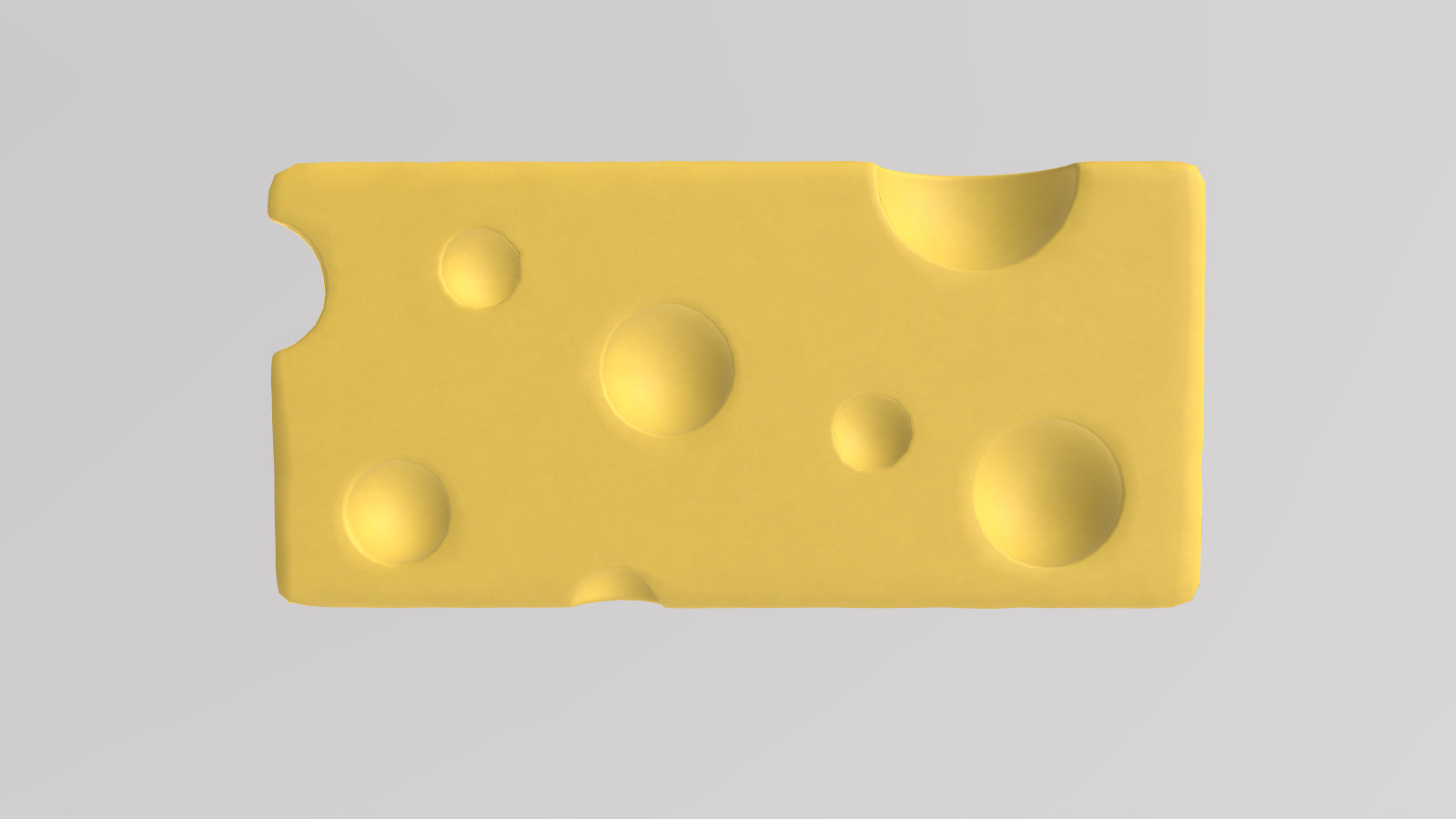 Stylized Low-Poly Cheese Low-poly 3D model_4