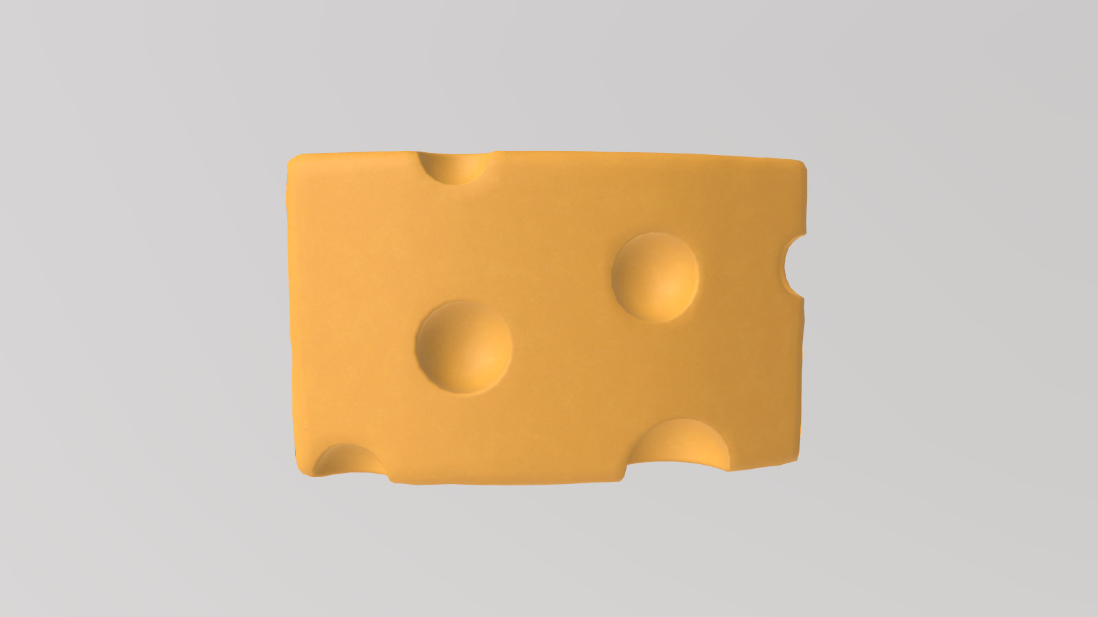 Stylized Low-Poly Cheese Low-poly 3D model_12