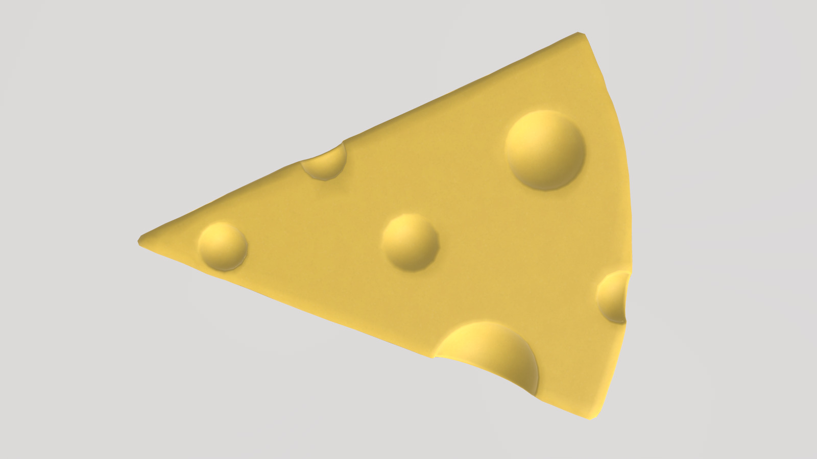 Stylized Low-Poly Cheese Low-poly 3D model_3