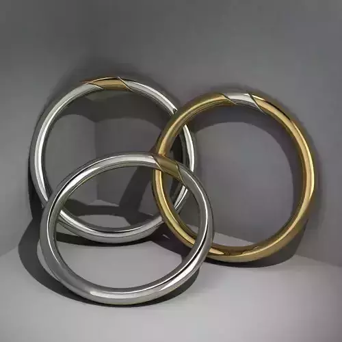 Bicolor Twisted Rings - Wide Pack