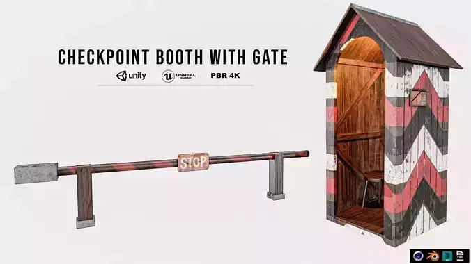 Checkpoint Booth With Gate