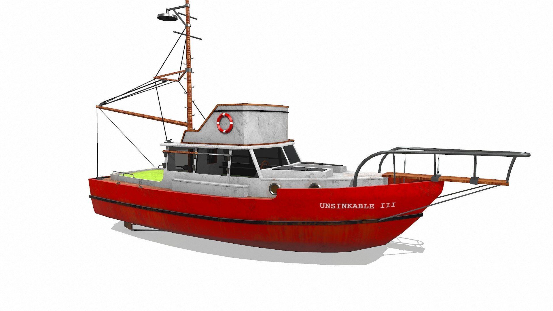 Fishing Boat Low-poly PBR Low-poly 3D model_10