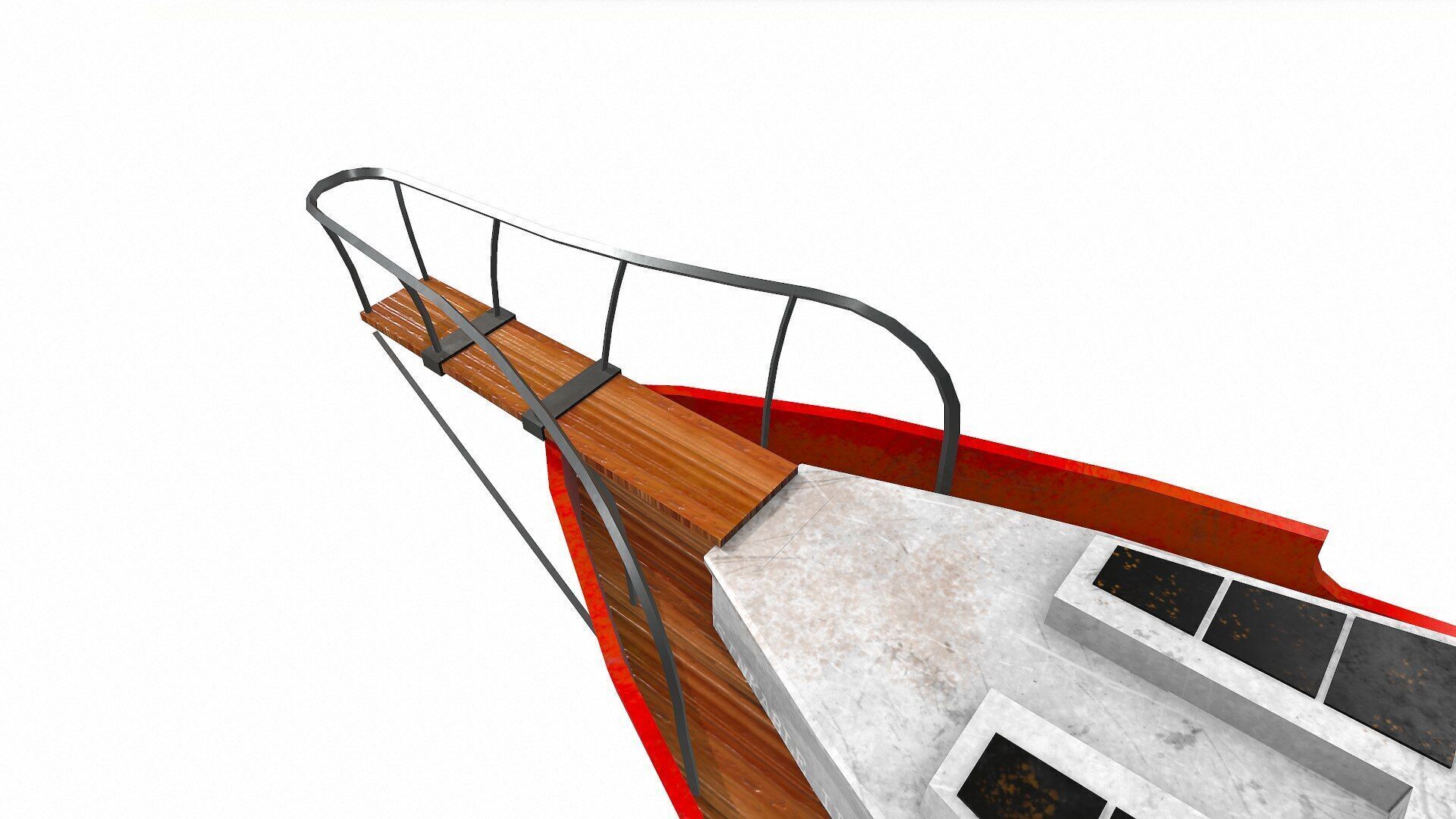 Fishing Boat Low-poly PBR Low-poly 3D model_12