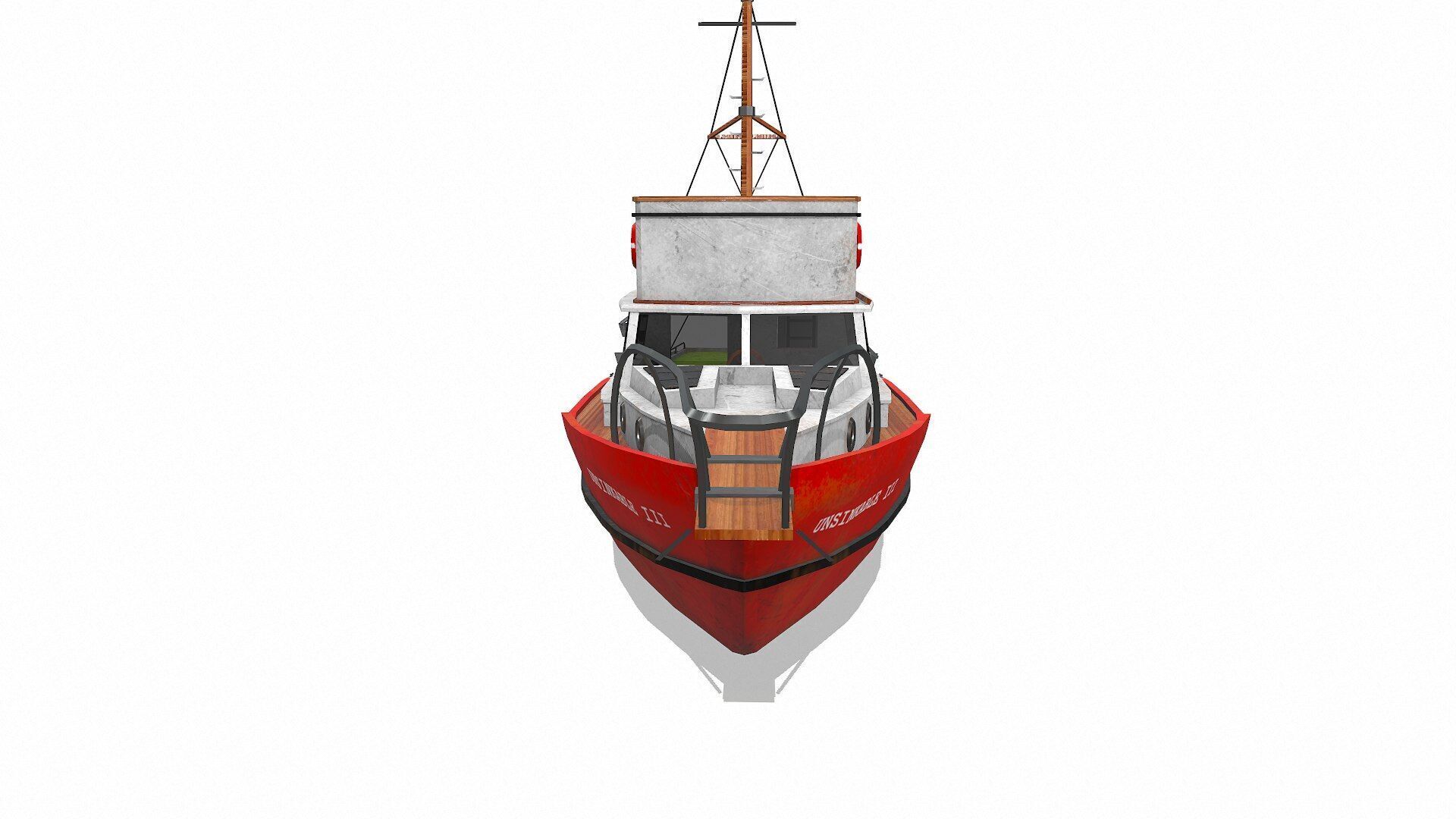 Fishing Boat Low-poly PBR Low-poly 3D model_11