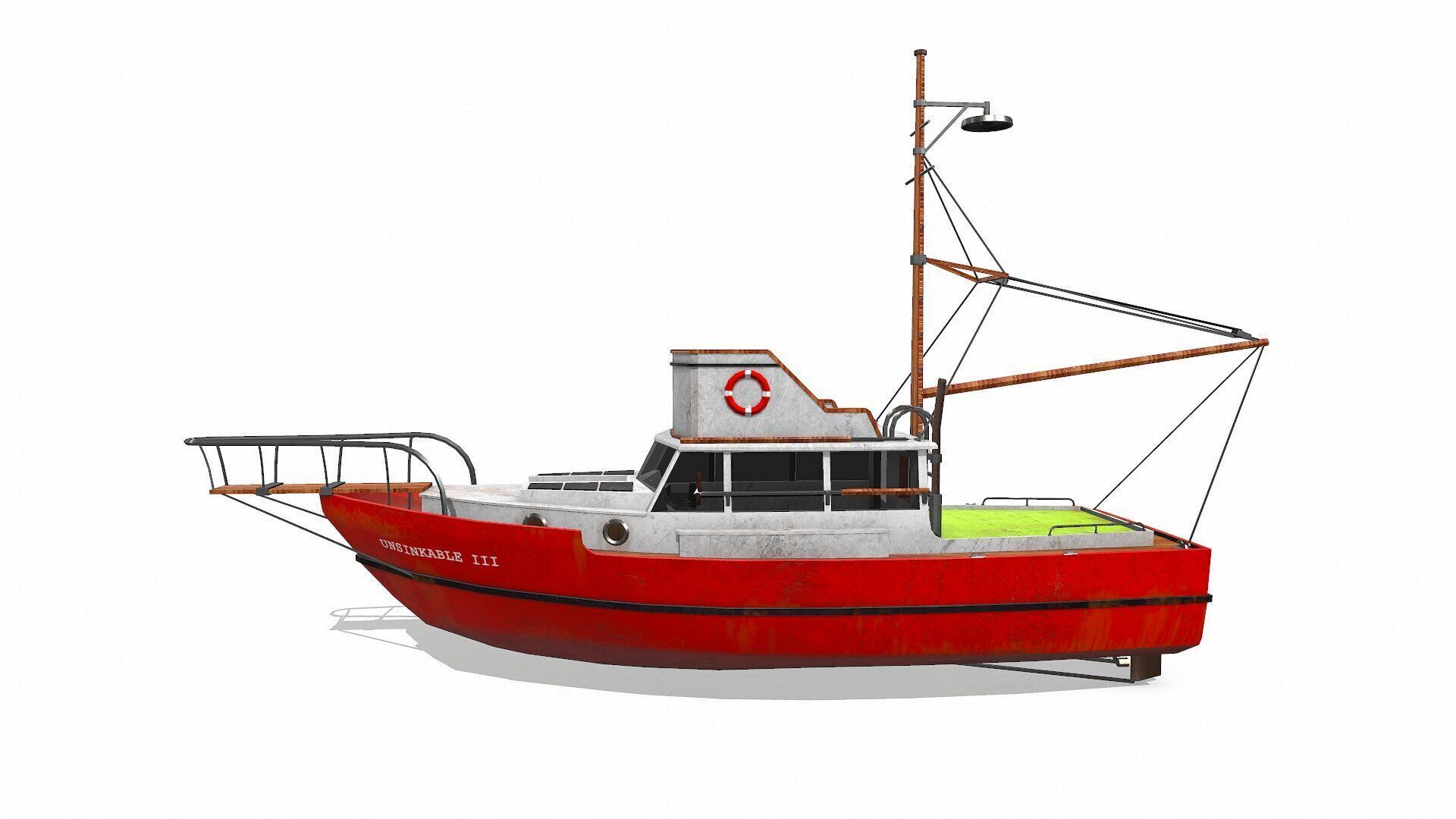 Fishing Boat Low-poly PBR Low-poly 3D model_1