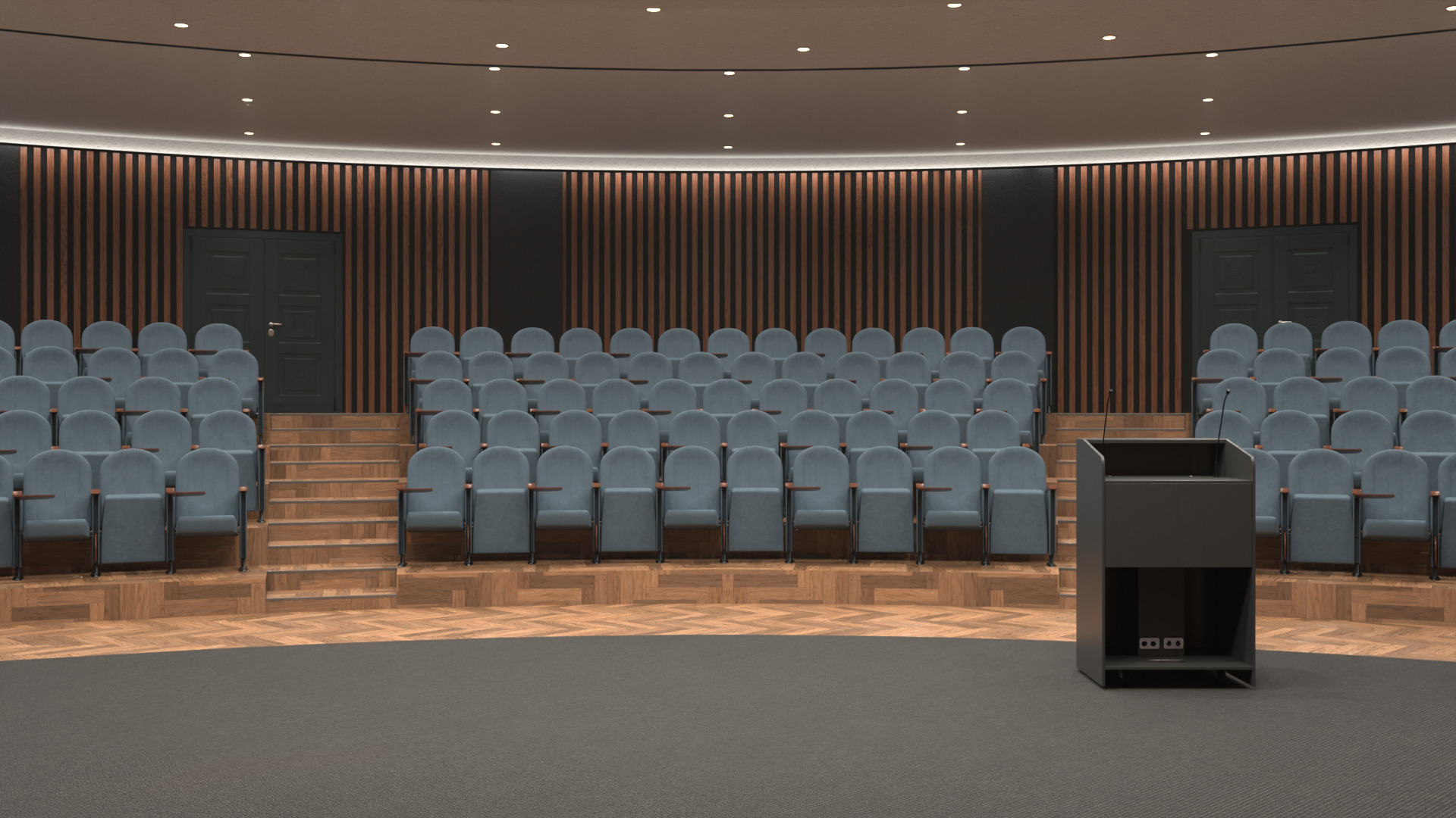 Performance hall 3D model_3