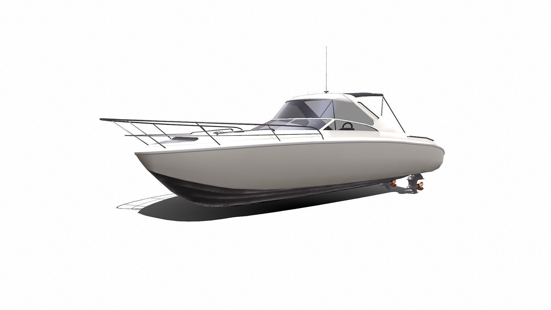 Speedboat Low-poly PBR Low-poly 3D model_2