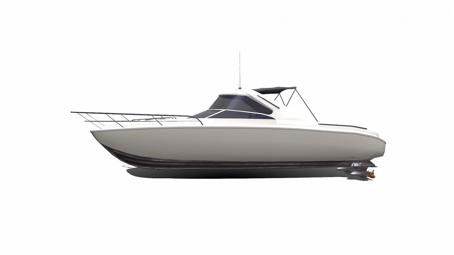 Speedboat Low-poly PBR Low-poly 3D model_3