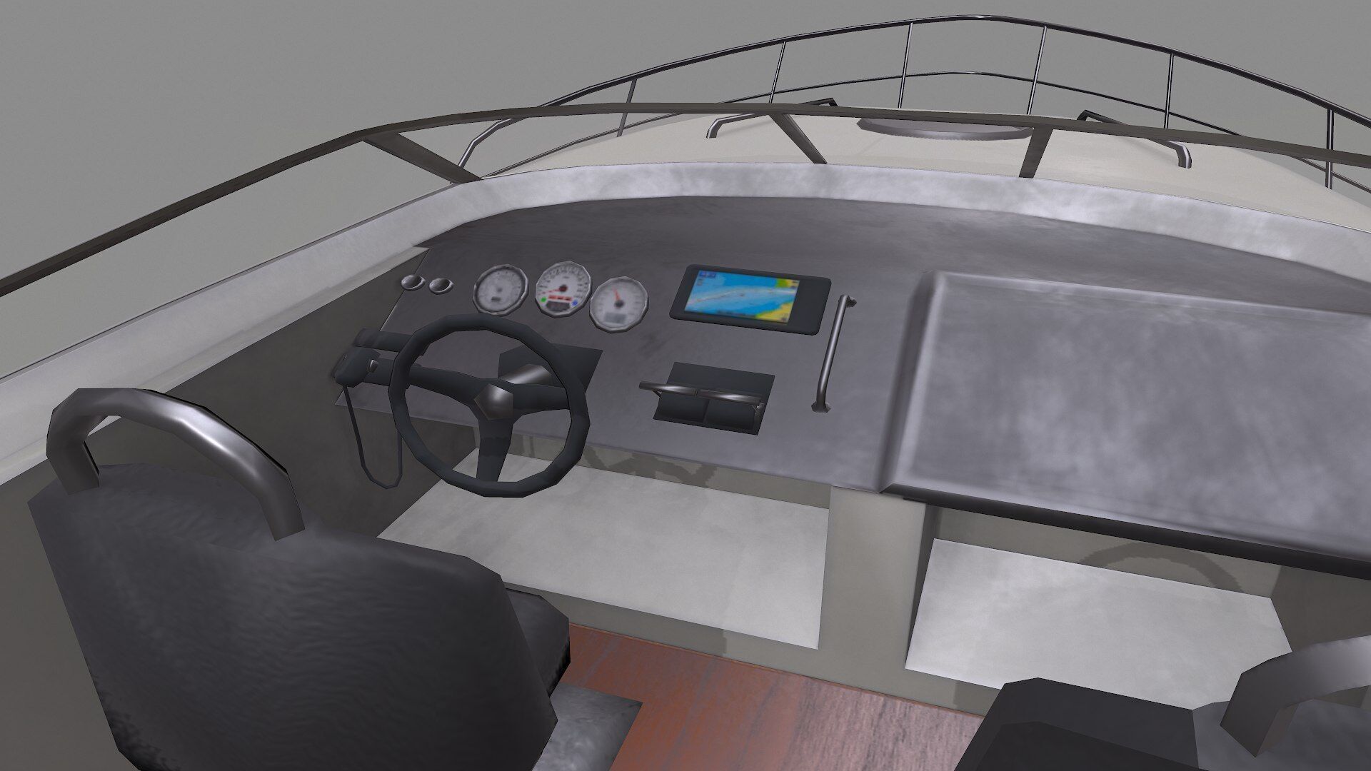 Speedboat Low-poly PBR Low-poly 3D model_9