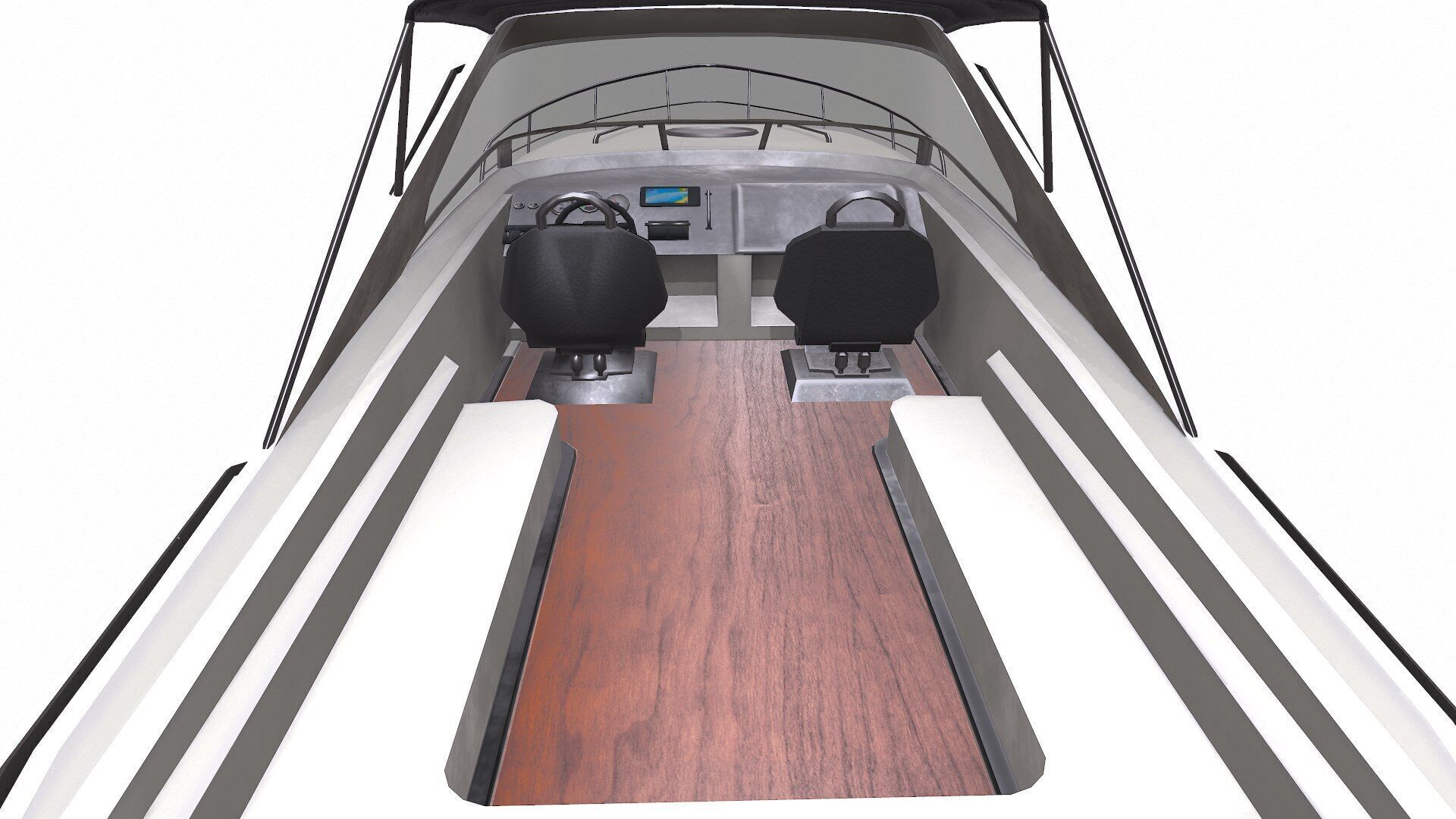 Speedboat Low-poly PBR Low-poly 3D model_8