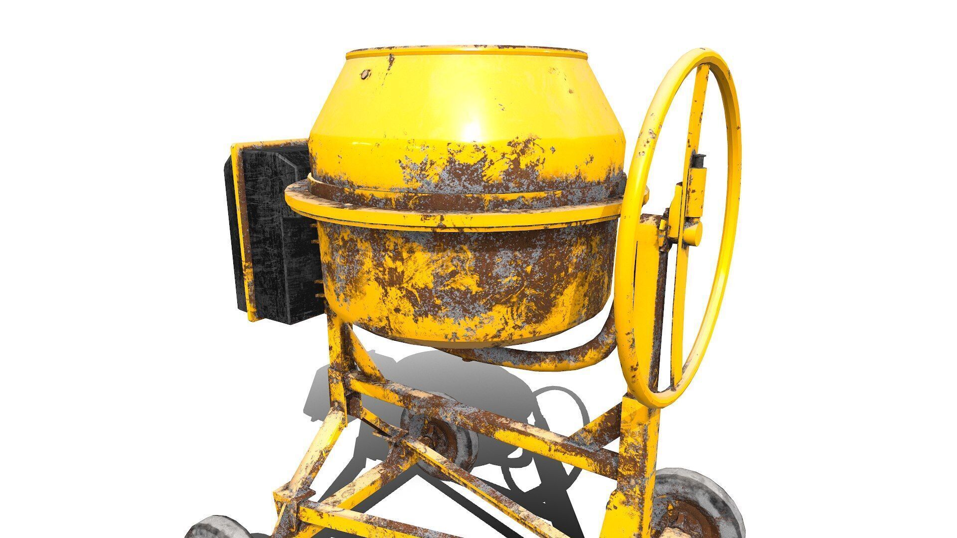 Concrete Mixer Low-poly PBR Low-poly 3D model_7