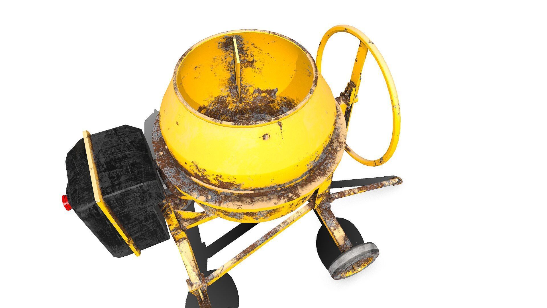 Concrete Mixer Low-poly PBR Low-poly 3D model_6