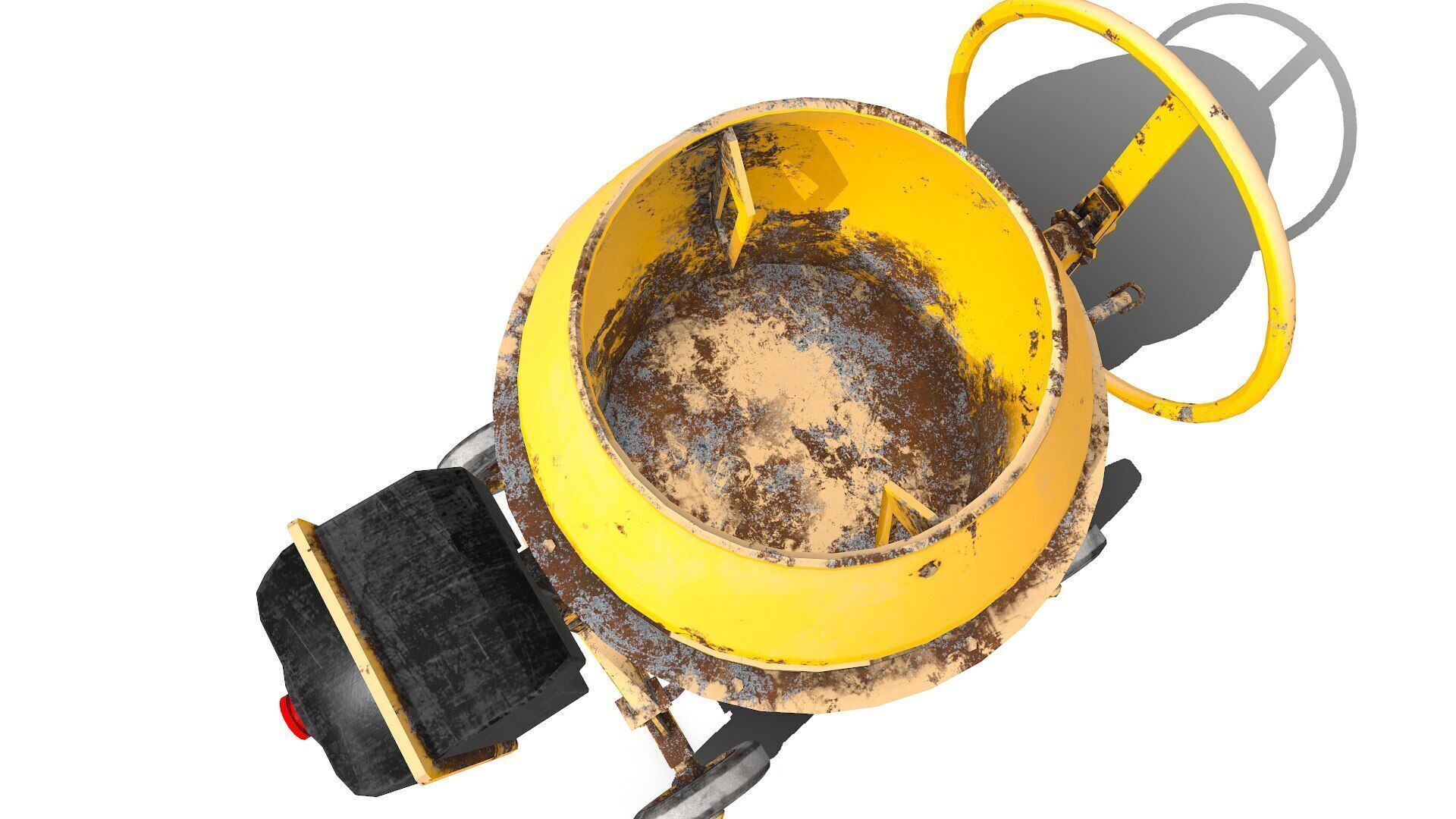 Concrete Mixer Low-poly PBR Low-poly 3D model_10