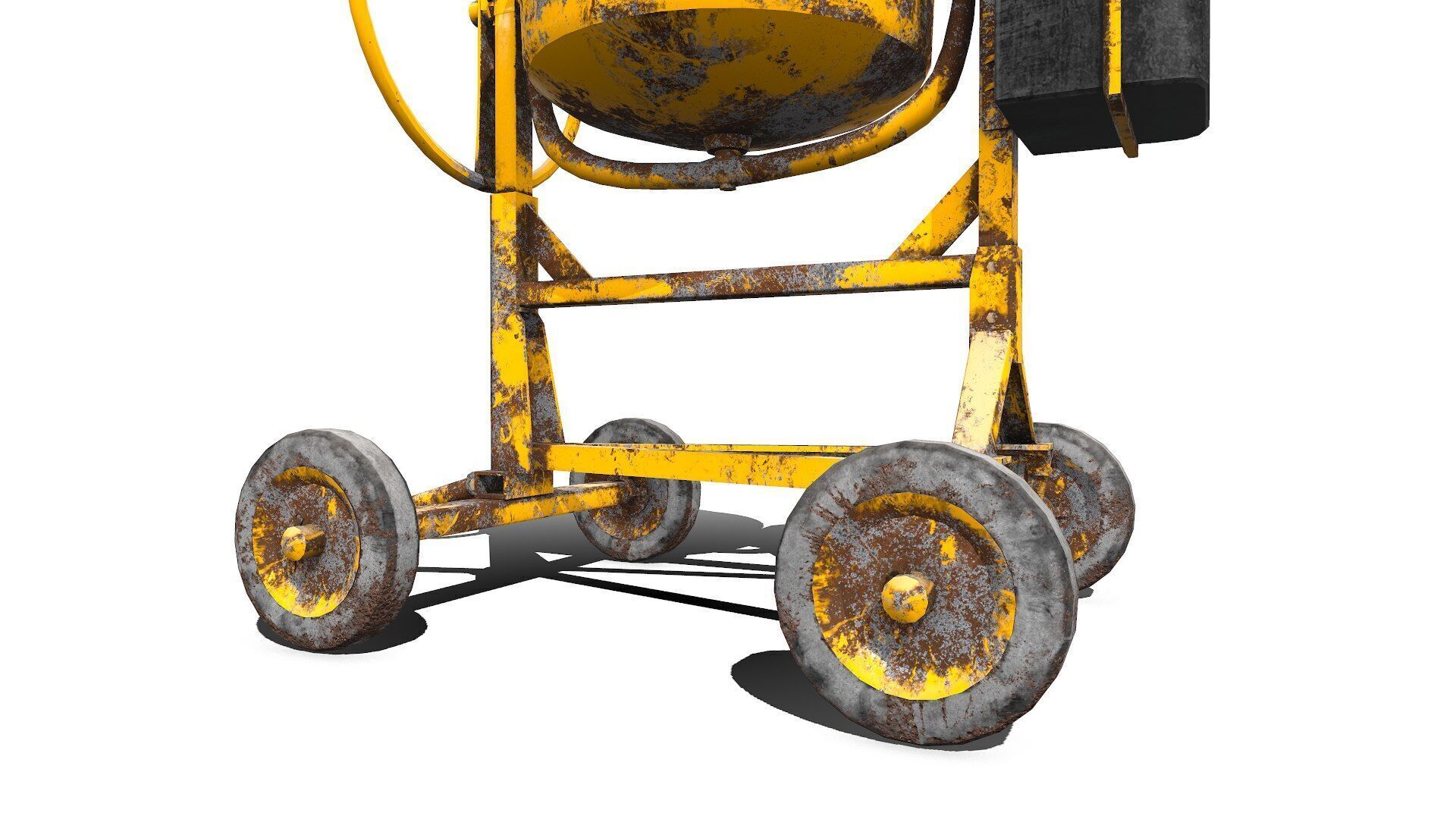 Concrete Mixer Low-poly PBR Low-poly 3D model_8