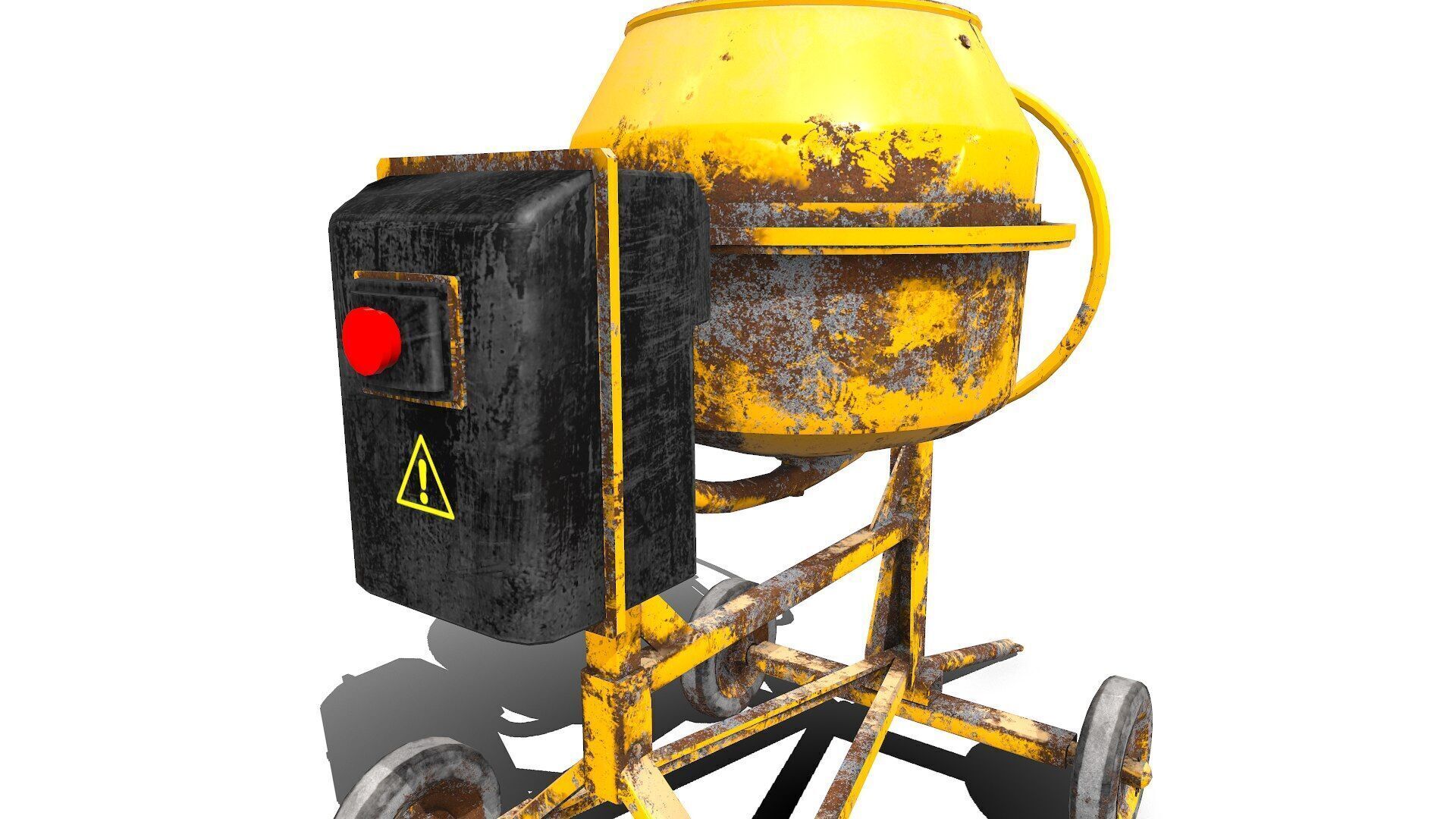 Concrete Mixer Low-poly PBR Low-poly 3D model_9