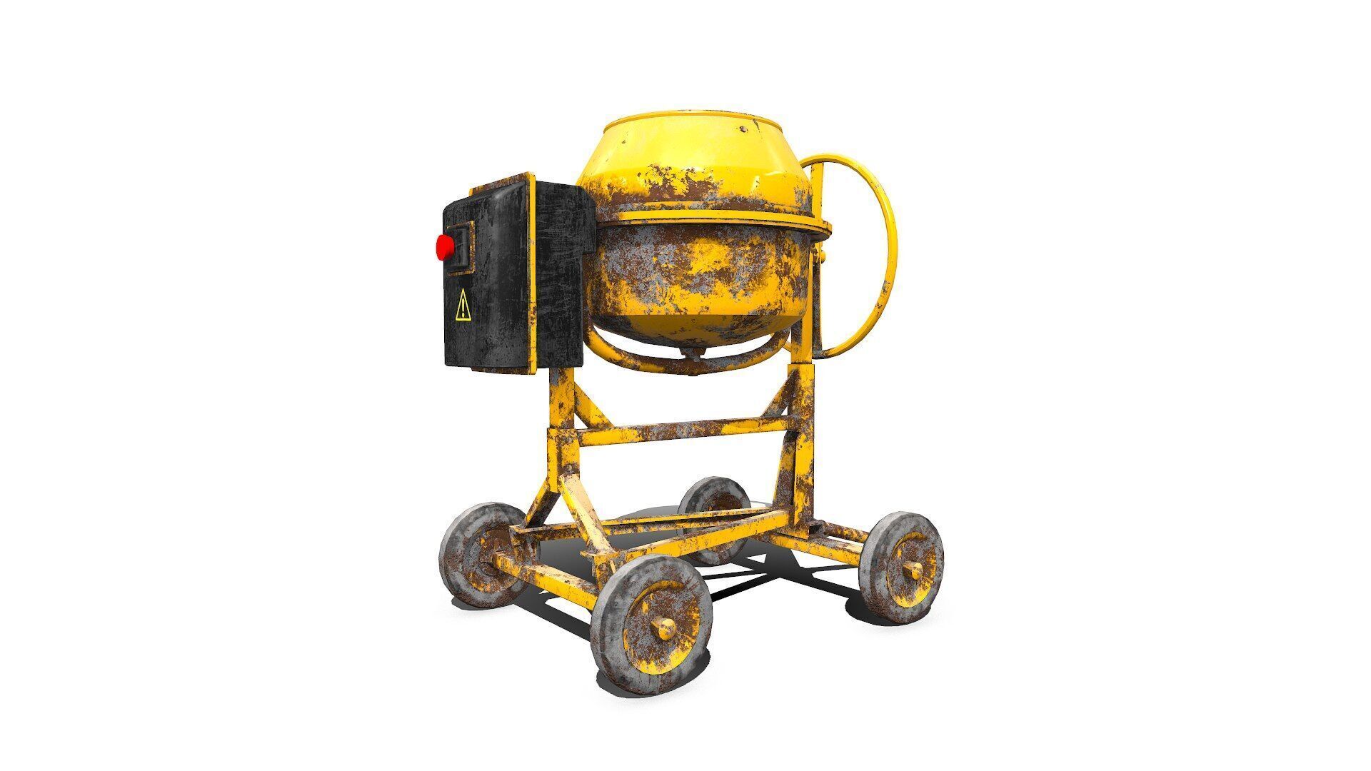 Concrete Mixer Low-poly PBR Low-poly 3D model_3