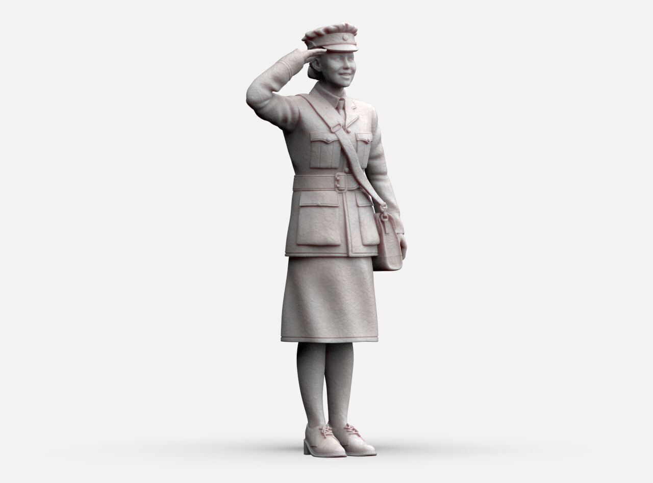 British Pilots and Ground Personnel WW2 3D print model_14