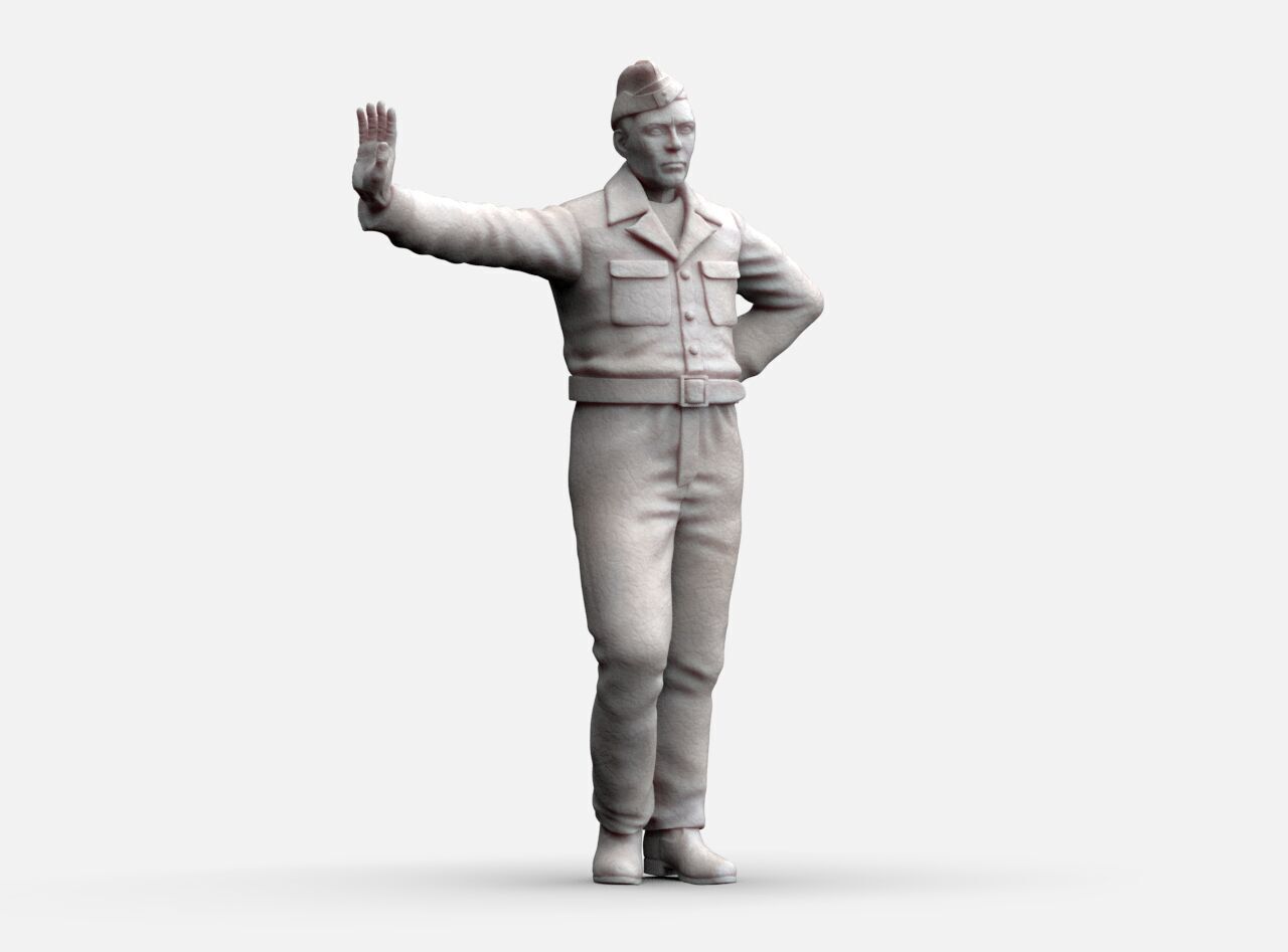 British Pilots and Ground Personnel WW2 3D print model_16