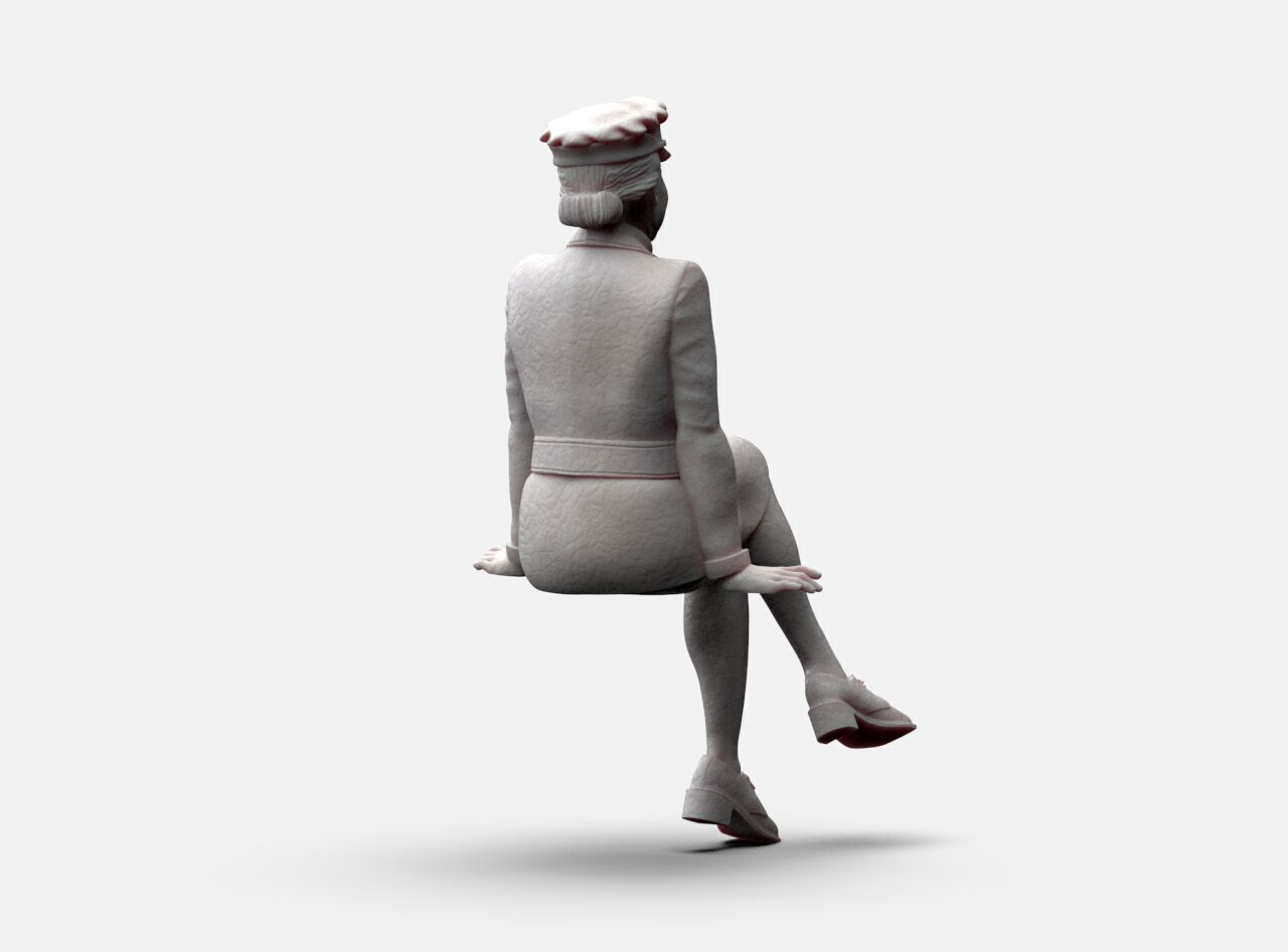 British Pilots and Ground Personnel WW2 3D print model_20