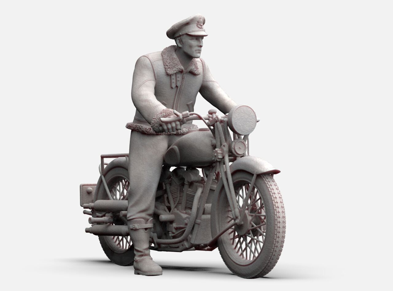 British Pilots and Ground Personnel WW2 3D print model_13