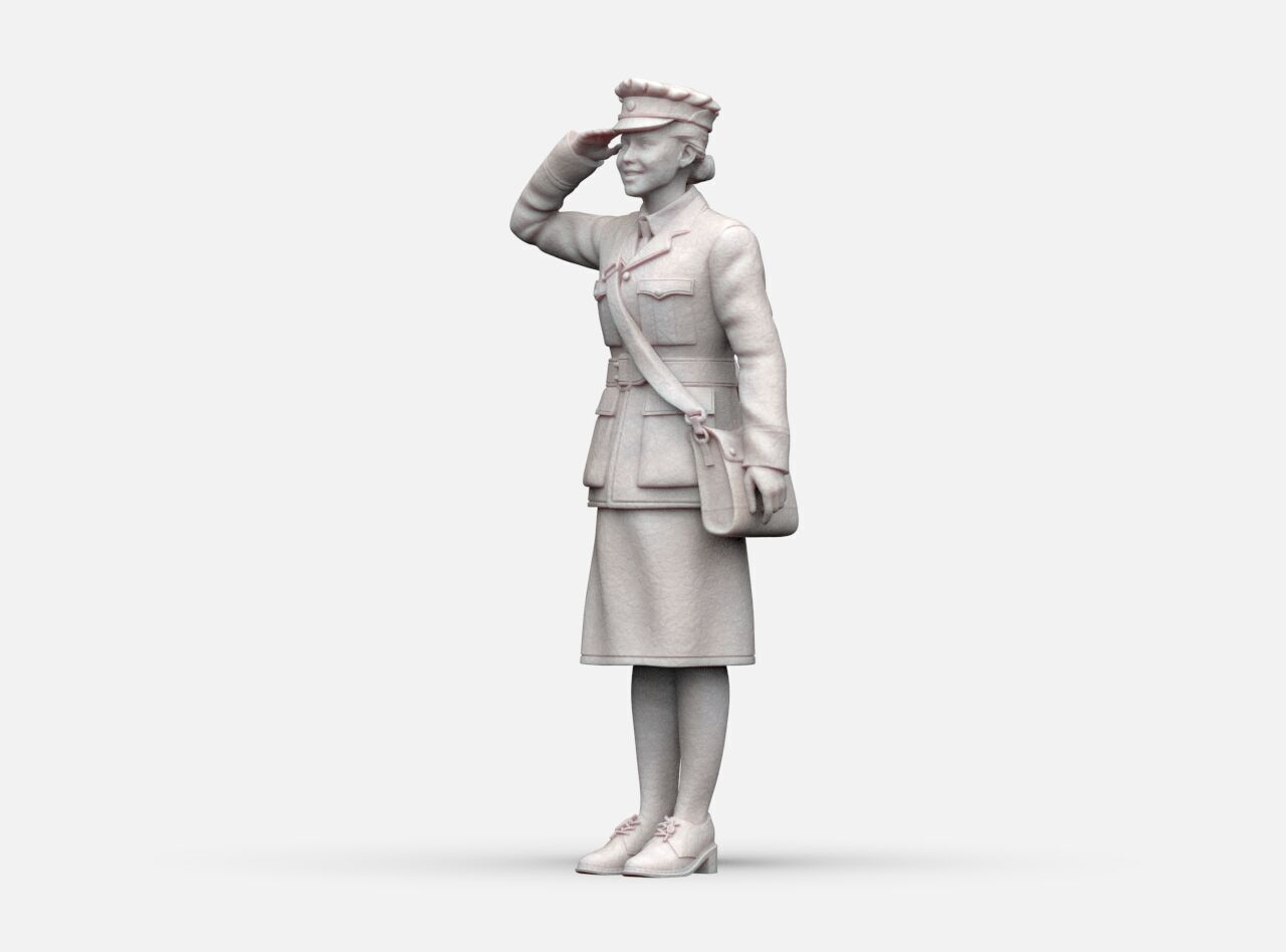 British Pilots and Ground Personnel WW2 3D print model_9