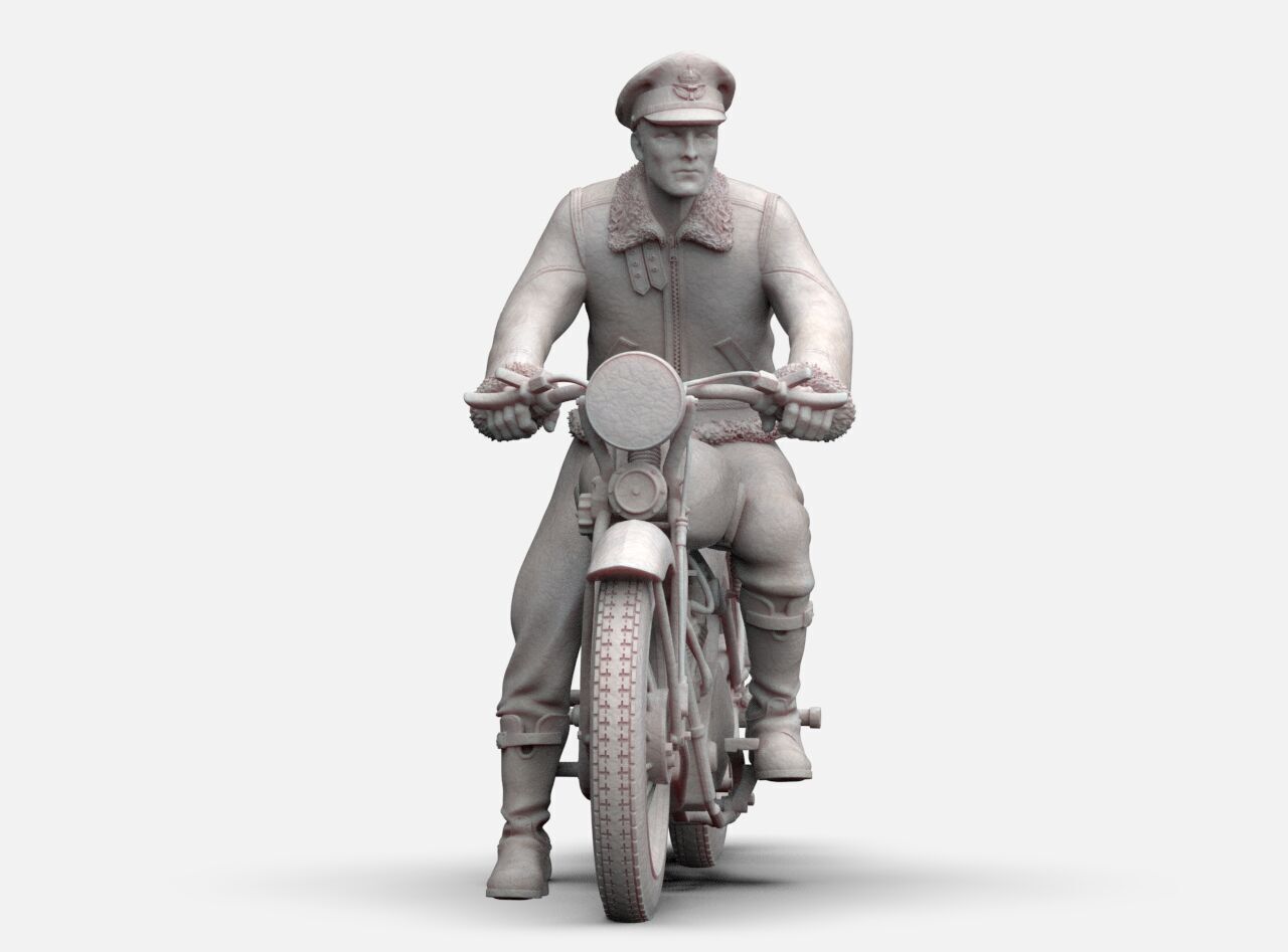 British Pilots and Ground Personnel WW2 3D print model_5