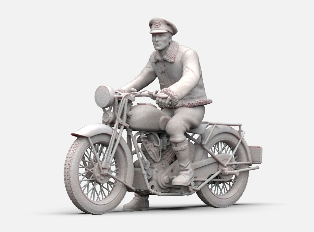 British Pilots and Ground Personnel WW2 3D print model_10