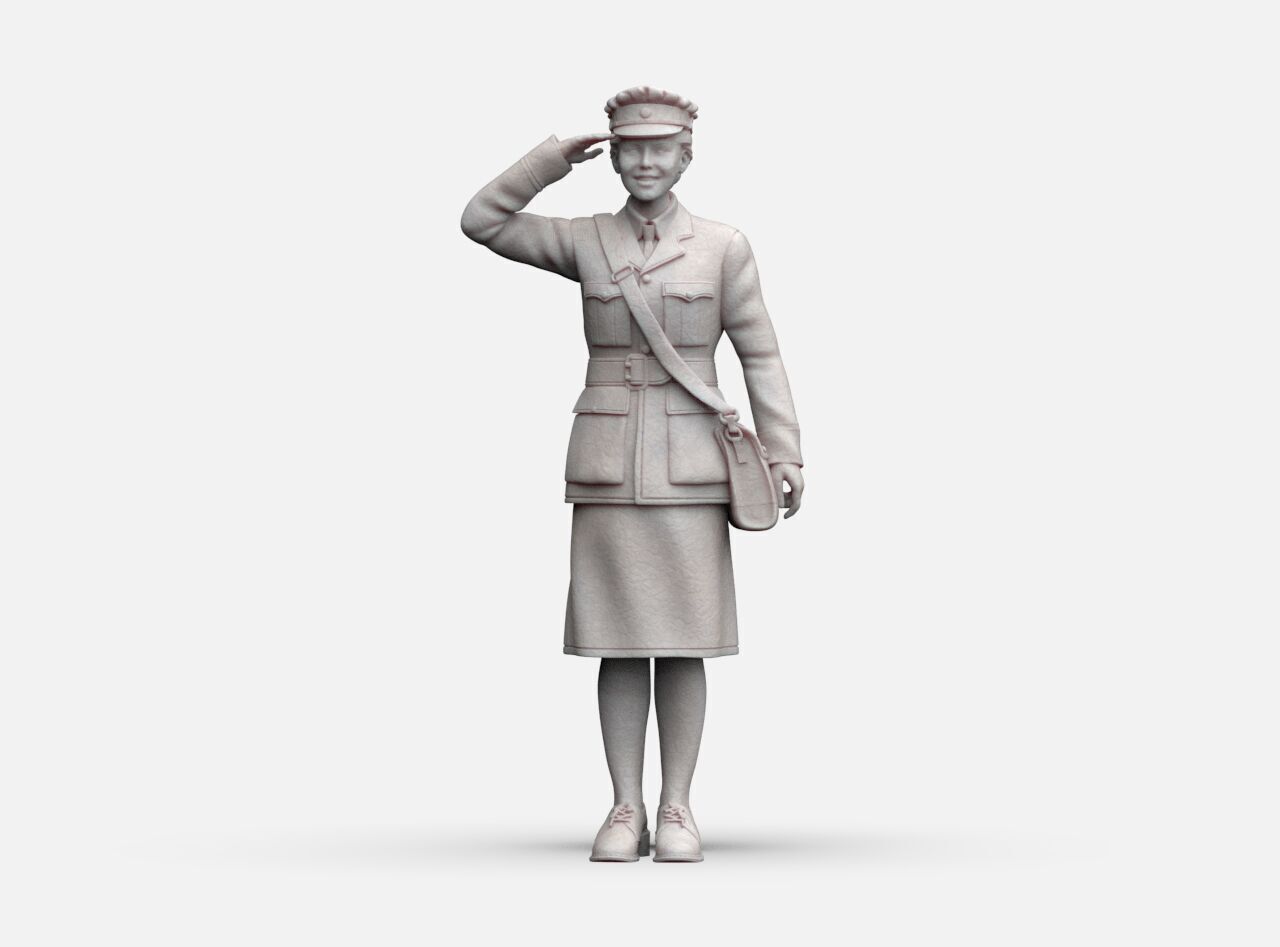 British Pilots and Ground Personnel WW2 3D print model_4