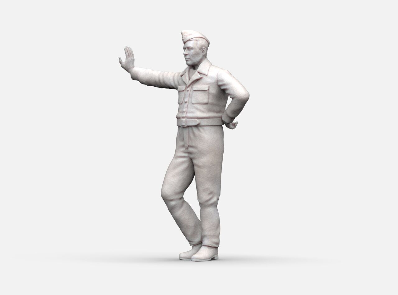 British Pilots and Ground Personnel WW2 3D print model_7