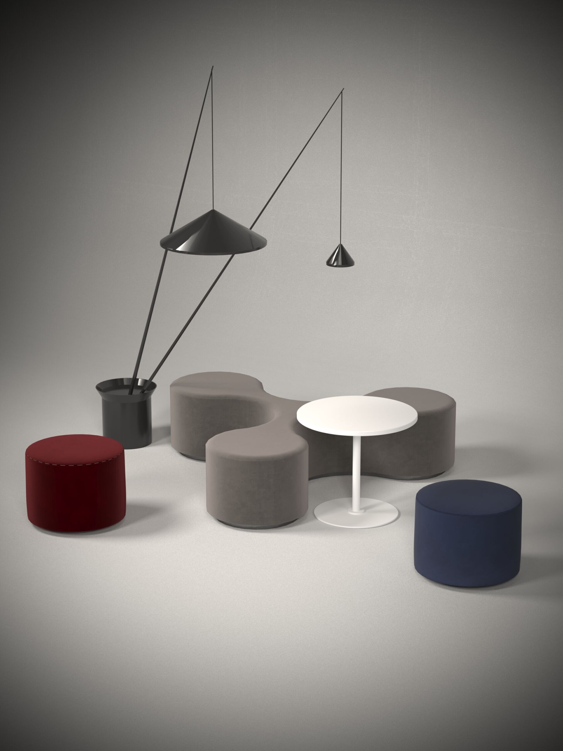 Futuristic Waiting Lounge 3D Model 3D model_1