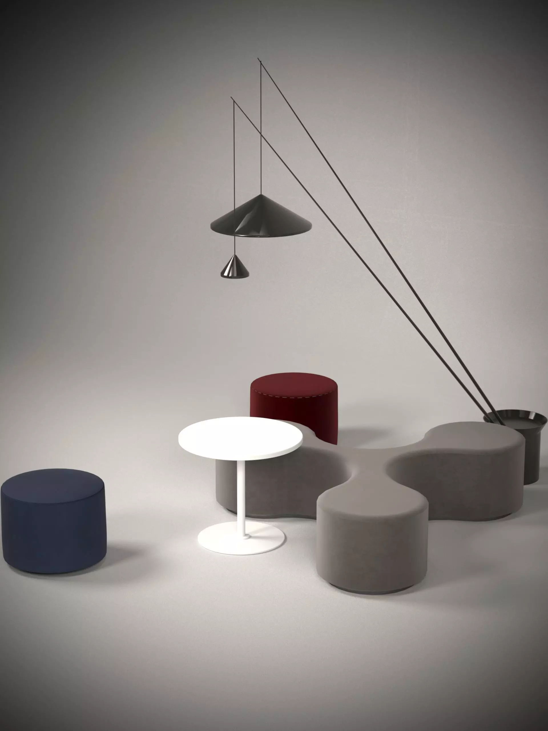 Futuristic Waiting Lounge 3D Model 3D model_0