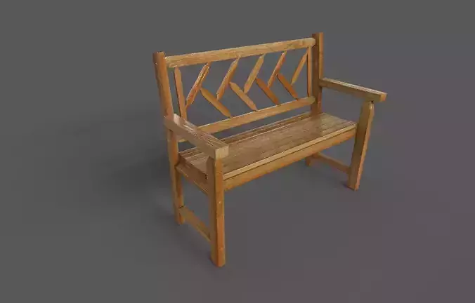 Wood bench