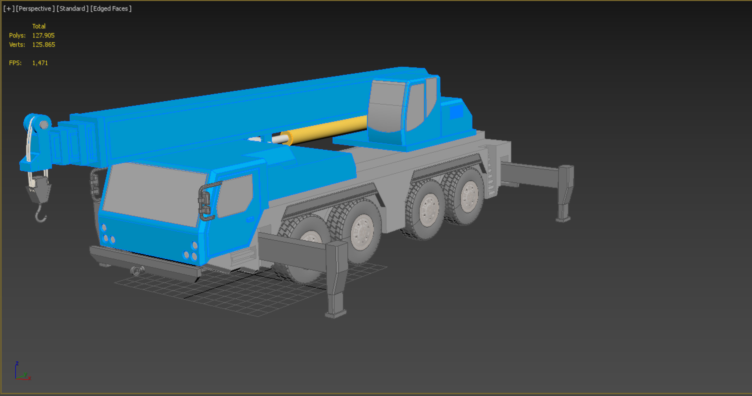 MOBILE CRANE TELESCOPIC ALL-TERRAIN CRAWLER LIFTING JIB TRUCK 3D model_29