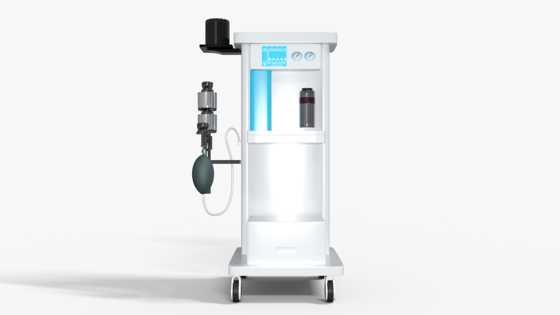Anesthesia Machine Medical Low-poly 3D model_1