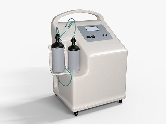 Oxygen Concentrator Medical Low-poly 3D model