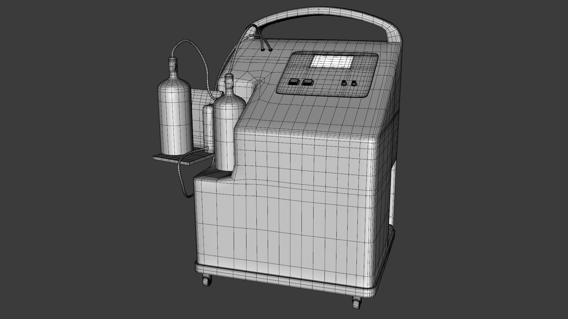 Oxygen Concentrator Medical Low-poly 3D model_11